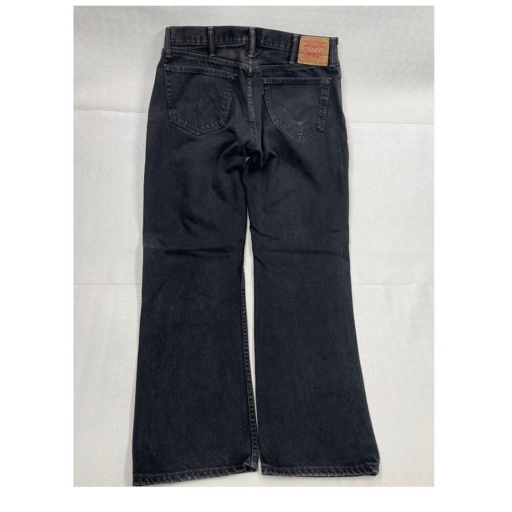 Levi’s 505 Straight Fit Black Faded Vintage Retro Denim Jeans Men's Actual 38x30